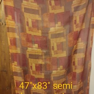 Set of 2 semi sheer curtain panels